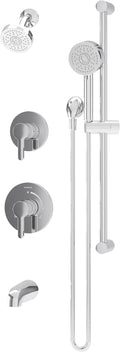 Solarity HydroMersion Double Handle Tub and Shower Trim Kit with Hand Spray in Polished Chrome