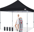 MASTERCANOPY Pop Up Canopy Tent Commercial Grade 10x10 Instant Shelter (Black)