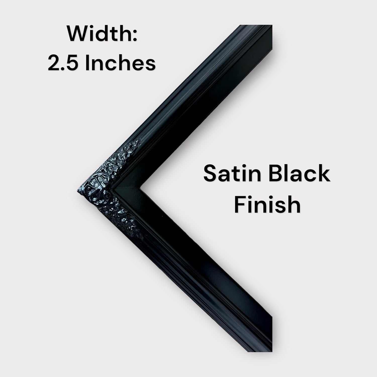 32, 43, 50 & 55 Inch Handmade wood ornate TV Frame for Samsung The Frame TV. SATIN BLACK (not for use with other models) (32 INCH)