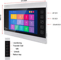 WiFi Video Intercom System with 1080P 160°Wide HD Camera 7 lnch Wired Screen Monitor with Night Vision Motion Detect for Vally Apartment,Tuya (Two doorbell,Three Monitor)