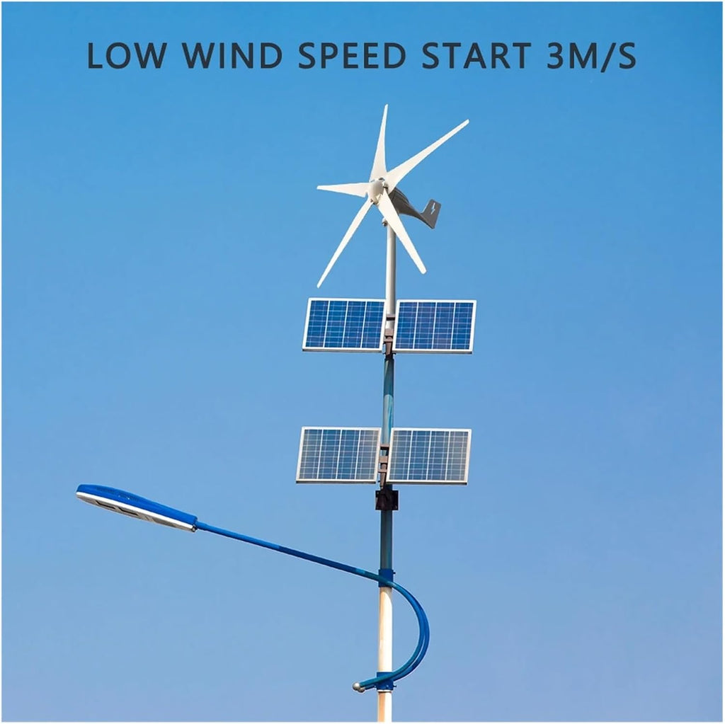 Wind Turbines, Free Energy Wind Turbine Generator 3000w 12v 24v 48v 5 Blades Windmills RV Yacht Farm for Home Use(12V)