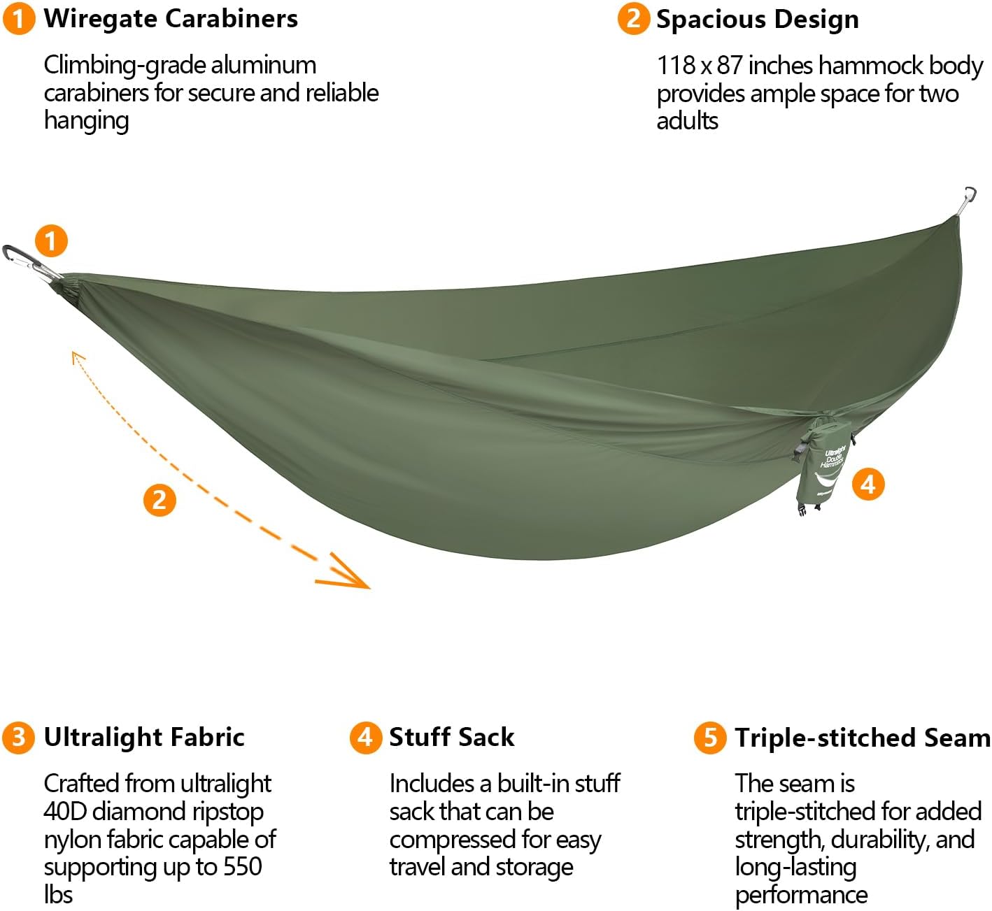 anymaka Set Up in 3 Seconds Adjustable Portable Aluminum Alloy Hammock Stand for Outside with Chair Mode & Lounge Mode up to 105''