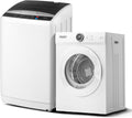 ROVSUN 1.8CuFt Portable Clothes Dryer and 25LBS Full-Automatic Washing Machine Set, Compact Laundry Washer and Dryer Combo Set with Stainless Steel Inner Tub, for Apartment, Dorms, Home
