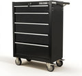 5-Drawer Rolling Tool Chest with Locking Wheels & Drawers, 13' D x 24.2' W x 34.6' H Mobile Tool Storage Cabinet, Heavy-Duty Garage Organizer w/Ergonomic Handle