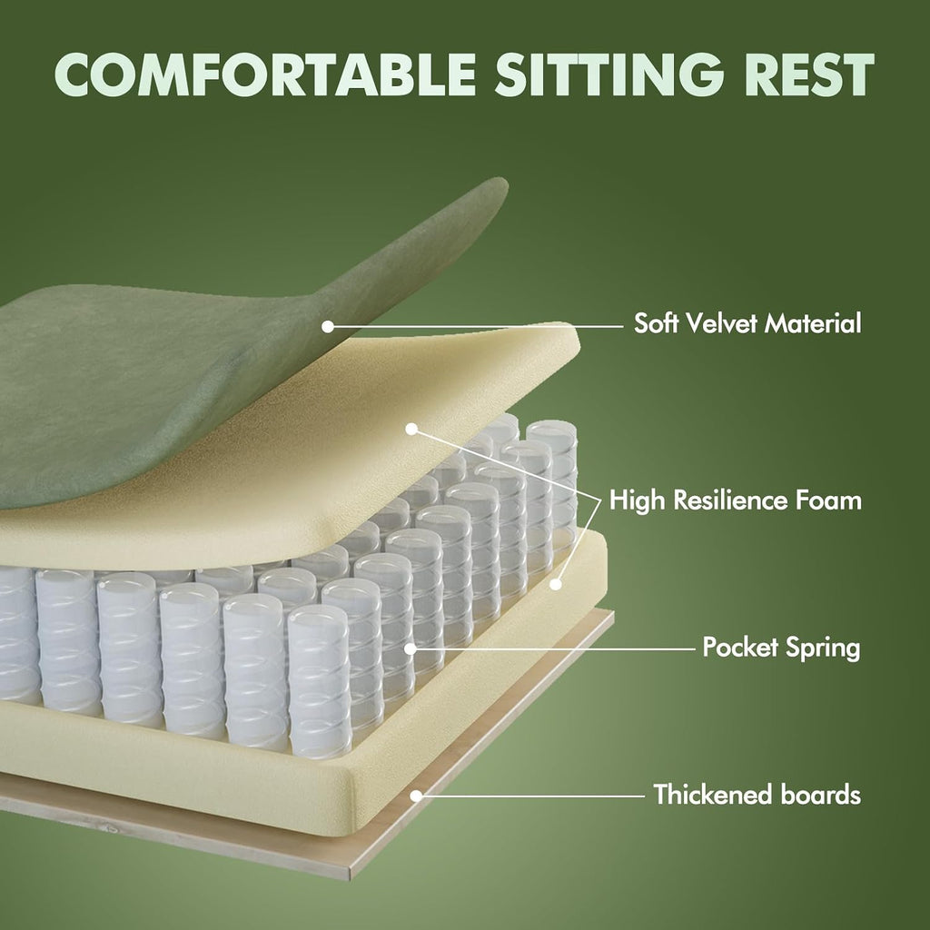 Soontrans Ergonomic Velvet Fabric Gaming Chair with Footrest, Comfortable Video Gamer Chair for Adult, Reclining Office Computer Desk Game Chairs with Massage Lumbar Cushion,Headrest