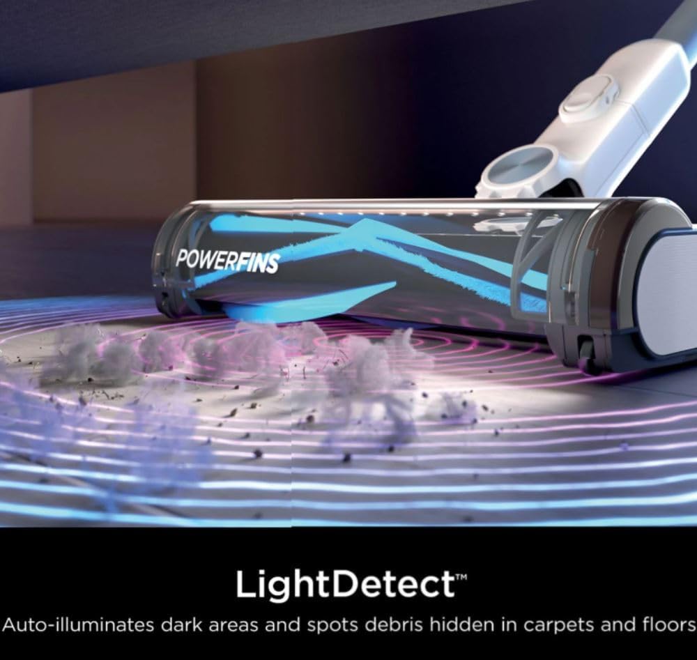 SHARK IW3525Q Detect Pro Auto-Empty System - Lightweight Cordless Stick Vacuum for Pet Hair with HEPA Filter, Odor Neutralizer, Portable Handheld, Charging Dock, Tools (Renewed) (White + Silver)