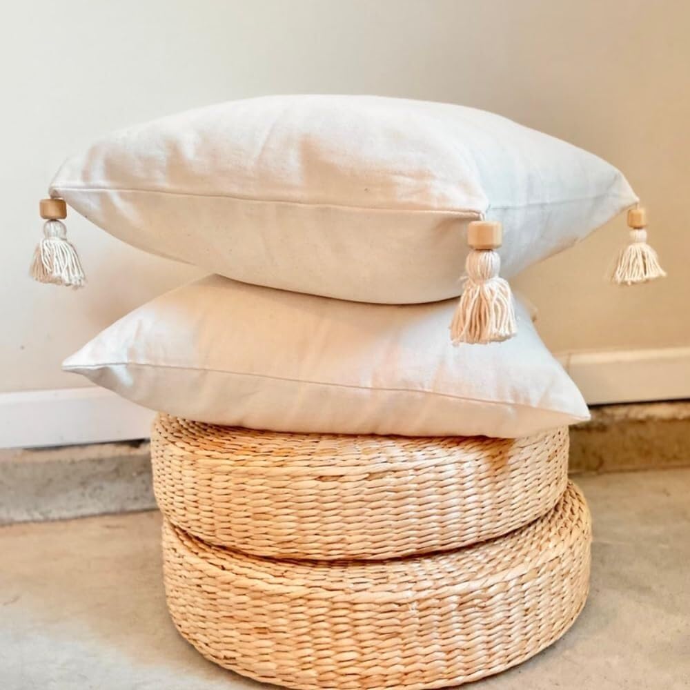 Cream White Hammock Chair, Macrame Hanging Chair for Bedroom, Porch or Balcony, Swinging Bed Seat, 53' L x 33' W, Cozy Relaxation Spot