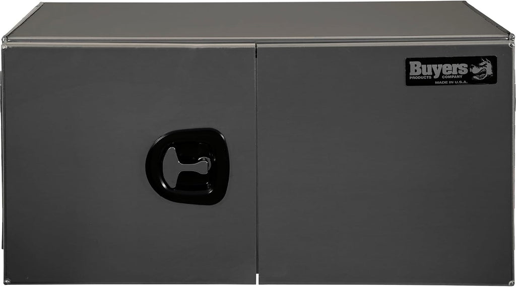 Buyers Products 1705410 Silver Pro Series Smooth Aluminum Underbody Truck Box with Barn Door, 18x18x48 Inch, Durable Vehicle Tool Box for Storage and Organization