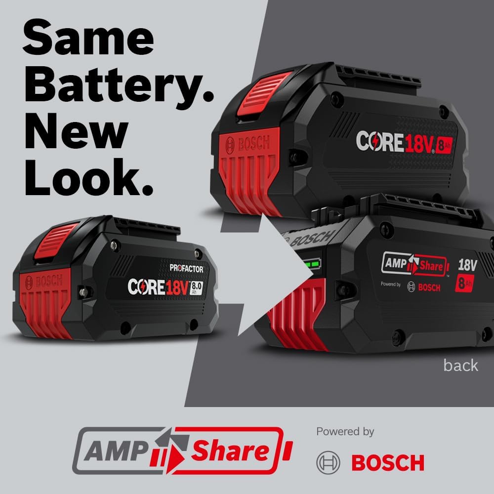 Bosch GXS18V-16N14 18V Starter Kit with (1) CORE18V® 8 Ah High Power Battery and (1) 18V 16 Amp Battery Turbo Charger