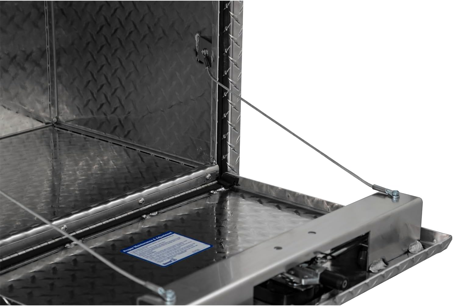 Buyers Products 1735100 Diamond Tread Aluminum Underbody Truck Box w/ 3-Point Compression Latch, 18 x 18 x 24 Inch, Made in the USA, Work Truck Tool Box, Job Box For Storage & Organization