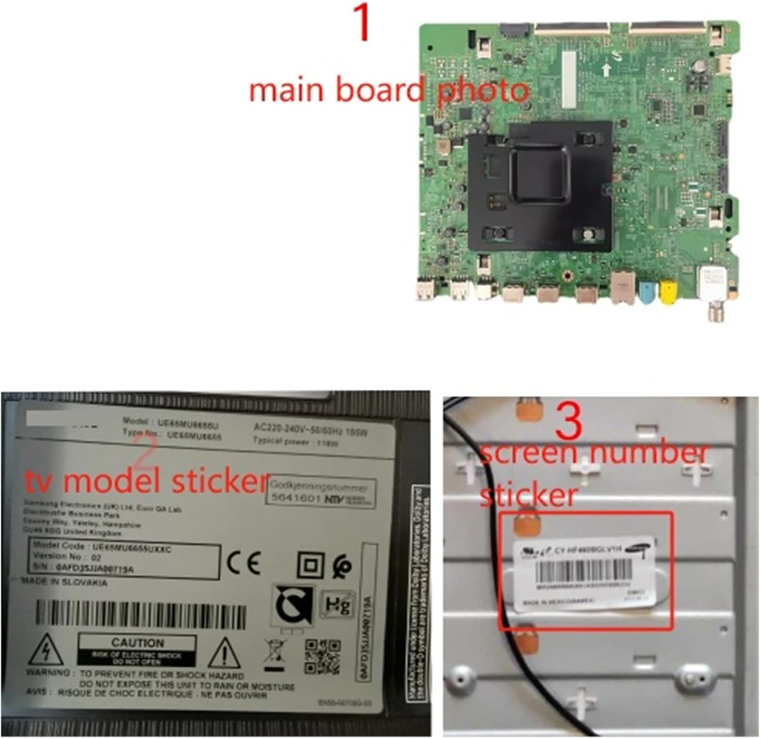 Main Board BN41-02570B BN41-02570A Motherboard,Compatible for Samsung， 49' 55' 65' UN49MU800DF  UN55MU800DF BN94-12756D BN97-13538P(65 INCH)