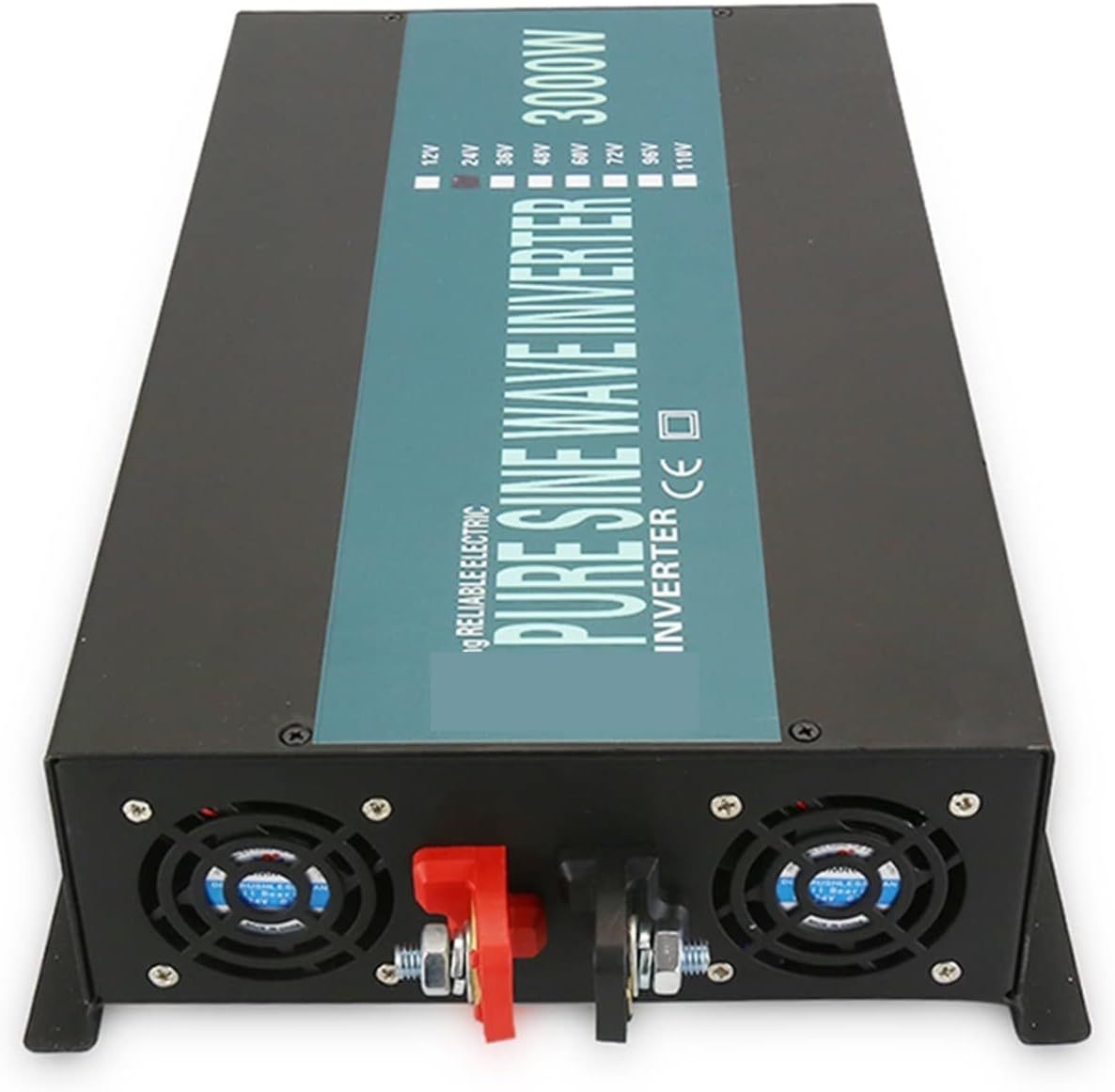 Car Inverter, Pure Sine Wave Inverter 3000W 24V DC to AC Solar Panel Inverter Power Bank Generator Converter 12V/36V/48V for RV, Truck(12V)