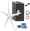 3000W Wind Turbine Generator 12V 24V 48V With MPPT Controller And 300W Solar Panel, Permanent Magnet Wind Generator Hybrid Power Kit For Off-Grid Home Use And Street Lighting(48V)