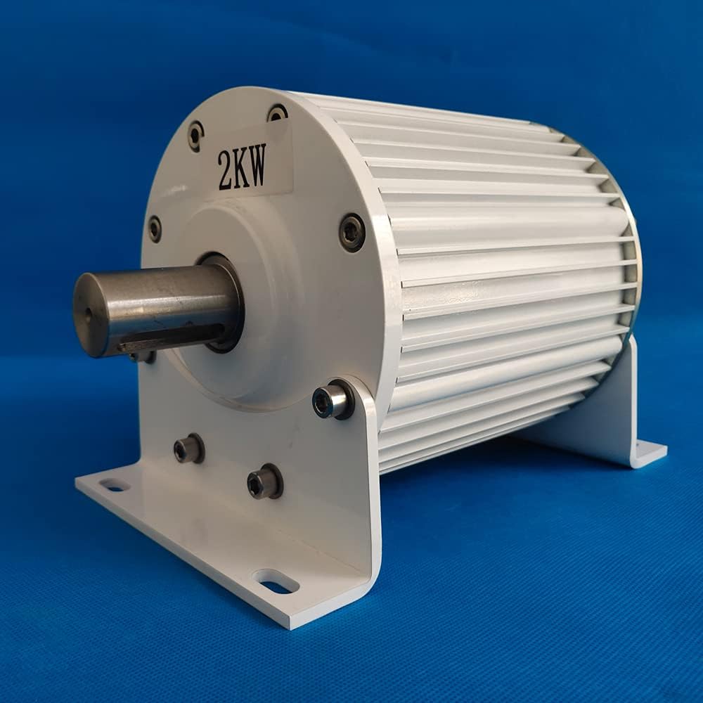 Wind Turbines, 1000W 2000W 3000W 4000W 5000W 10KW 3 Phase Gearless Permanent Magnet Generator 48V AC Alternator Wind Water Turbine,for Hybrid Solar Wind System(Without Base,24V_3000W 300RPM)