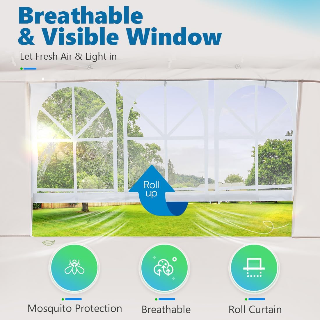 Quictent Easy Pop up Canopy Tent 10'x10' with 4 Detachable Window Sidewalls, One Person Setup, Waterproof Outdoor Portable Vendor Event Tent Shelter Enclosed, Wheeled Bag Included