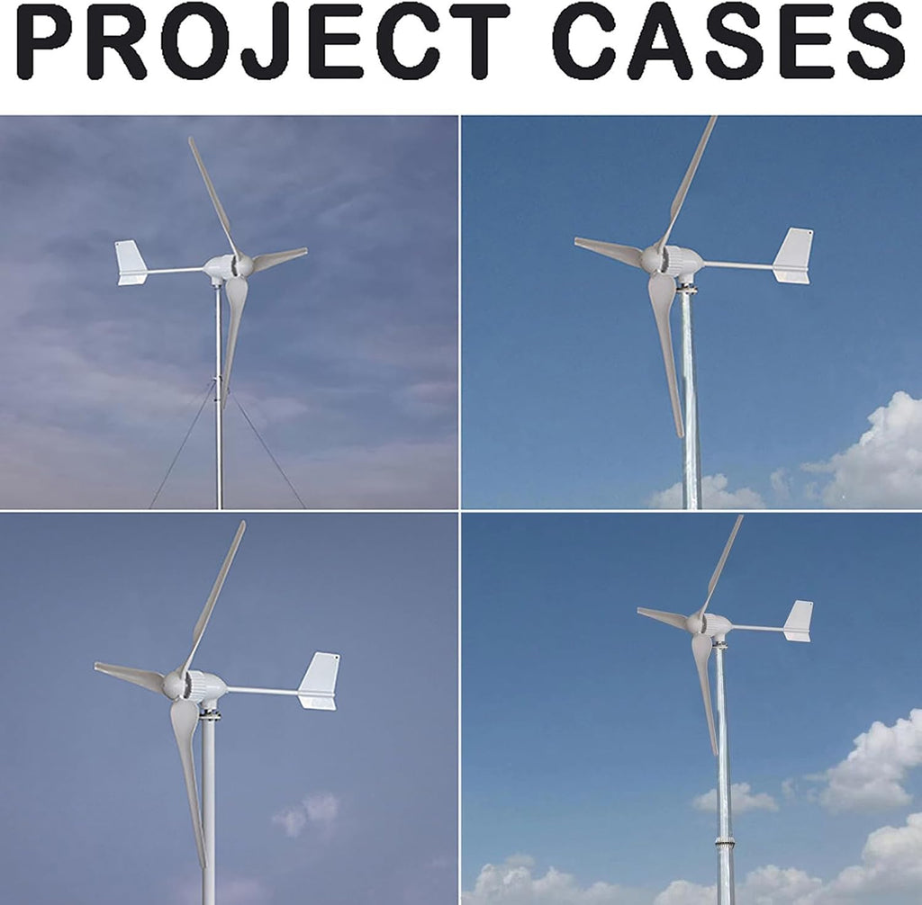 Wind Turbine Generator 3000W High-Power Wind Turbines 48V / 96V Wind Generator Kit with Controller and 3 Blades, Wind Power Generator for Domestic Use, Industry, Ships, Streets, Farms,96v