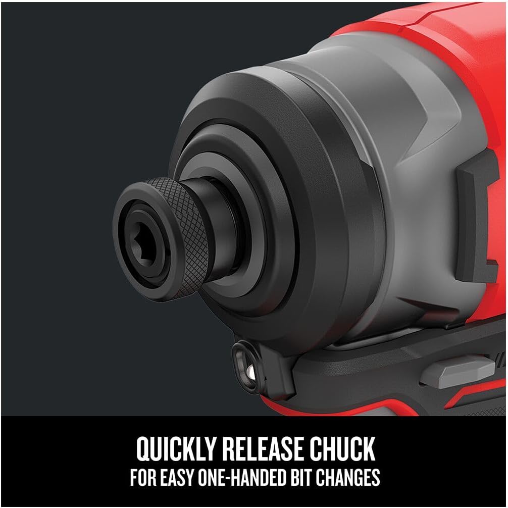 CRAFTSMAN V20 Cordless Impact Driver Kit, 1/4 inch, Battery and Charger Included (CMCF810C1)