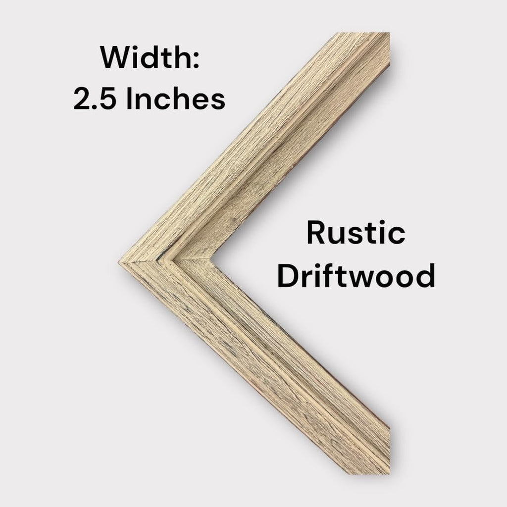 32, 43, 50 & 55 Inch Handmade wood ornate TV Frame for Samsung The Frame TV, Rustic Driftwood finish (not for use with other models) (43 INCH)