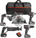 20-Volt Max Brushless Cordless Combo Kit Li-Ion 5-Tools w/Bag NEW,Jikkolumlukka