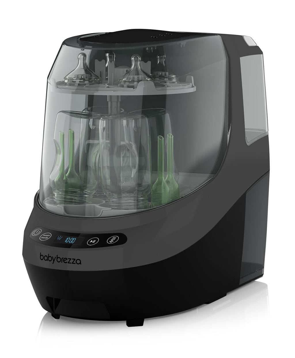 Baby Brezza Bottle Washer Pro - Baby Bottle Washer, Sterilizer + Dryer - All in One Machine Cleans Baby Essentials, Bottles + Pump Parts – Appliance Replaces Bottle Brushes & Drying Racks, Charcoal