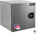 Buyers Products 1705395 Pro Series 18x18x18 Smooth Aluminum Underbody Truck Tool Box, Single Barn Door, Compression Latch, 0.125 in Thick, Rain Gutter & Bulb Seal, Bolt-On Stainless Hinge