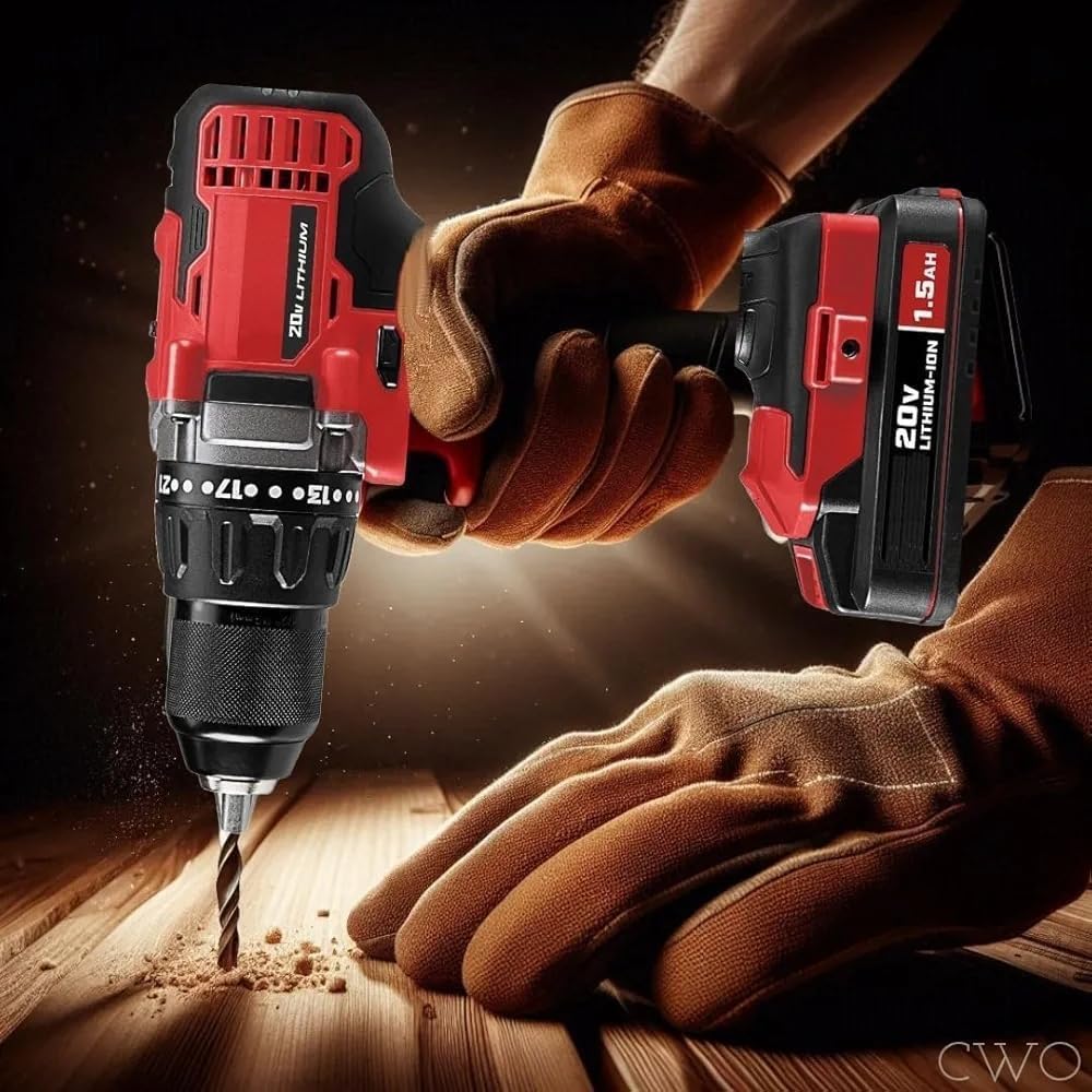 20V, 2-Tool Cordless Drill and Impact Driver Kit that Works with BAUER Batteries, with (2) 1.5 Ah Batteries and Charger Included