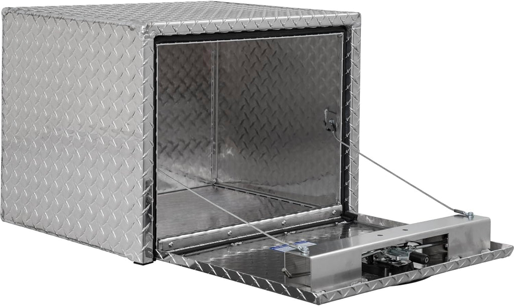 Buyers Products 1735100 Diamond Tread Aluminum Underbody Truck Box w/ 3-Point Compression Latch, 18 x 18 x 24 Inch, Made in the USA, Work Truck Tool Box, Job Box For Storage & Organization