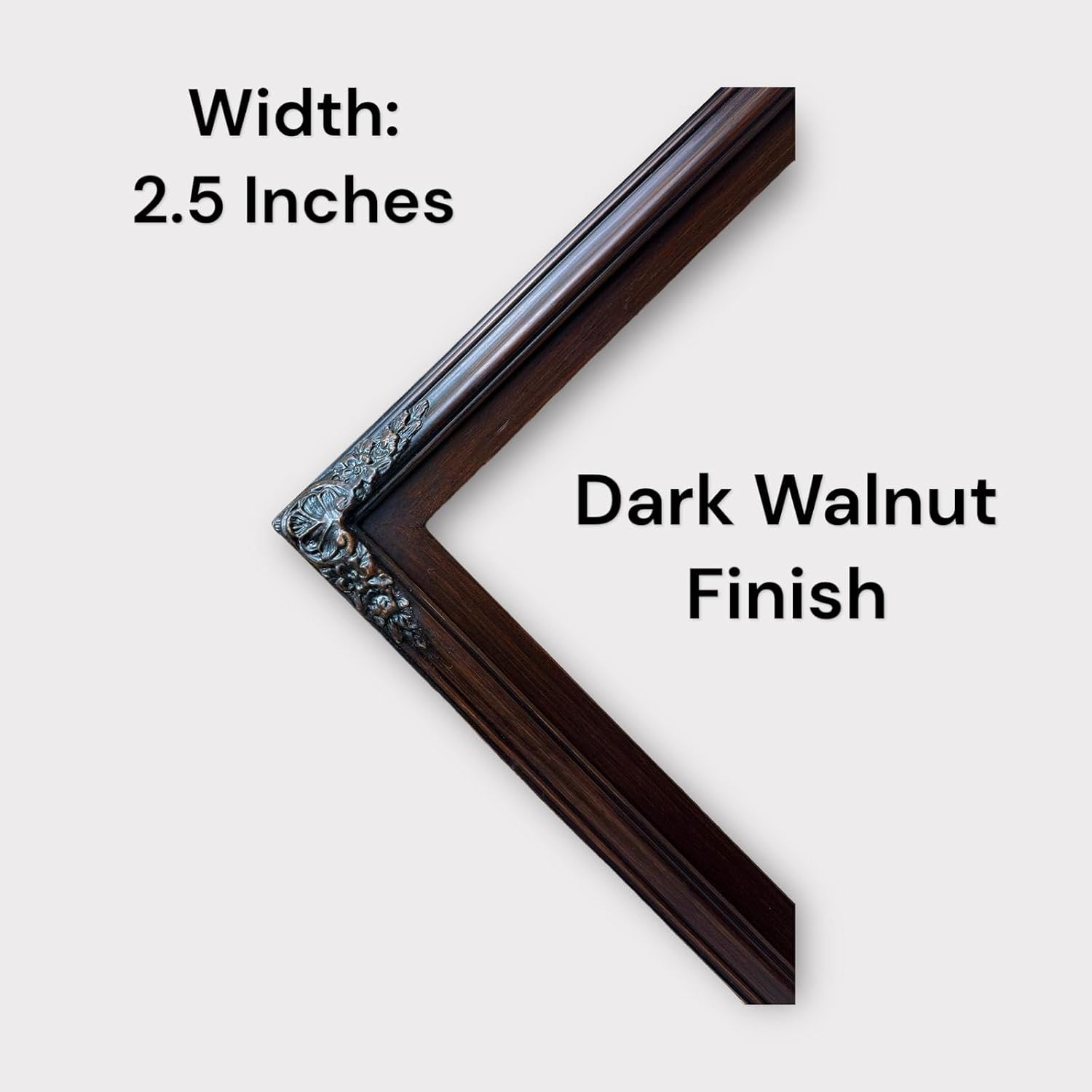 32, 43, 50 & 55 Inch Handmade wood ornate TV Frame for Samsung The Frame TV. Dark Walnut Finish (not for use with other models) (55 INCH)