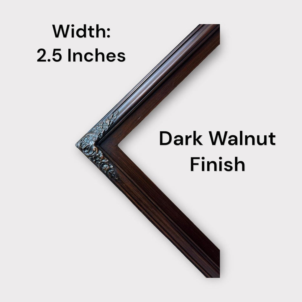 32, 43, 50 & 55 Inch Handmade wood ornate TV Frame for Samsung The Frame TV. Dark Walnut Finish (not for use with other models) (50 INCH)