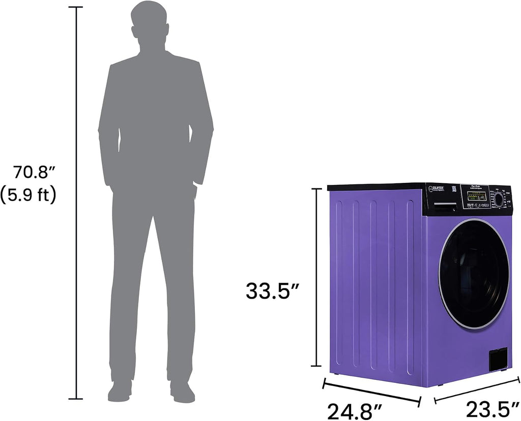Equator All-In-One VENTED/VENTLESS Washer-Dryer 1.9cf/18lb 1400RPM 110V (Periwinkle/Black)