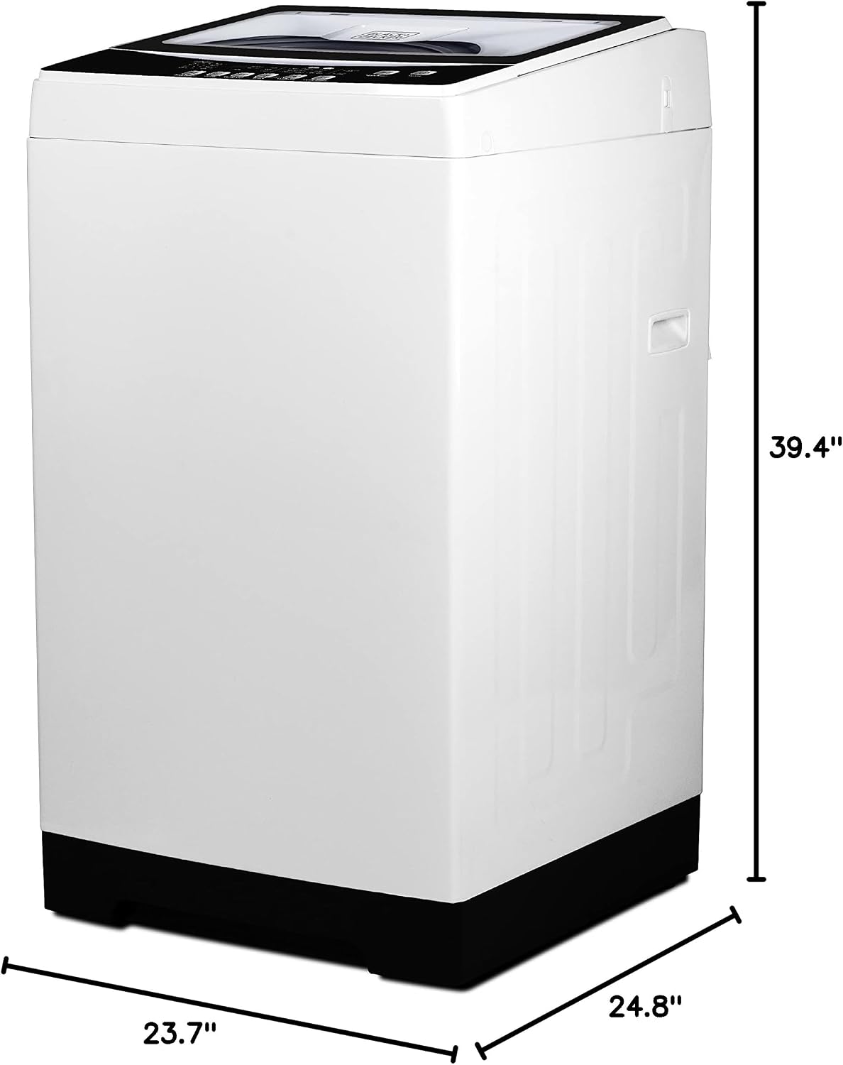 BLACK+DECKER Small Portable Washer, Washing Machine for Household Use, Portable Washer 3.0 Cu. Ft. with 6 Cycles, Transparent Lid & LED Display & BWDS Washer Dryer Stacking Rack Stand, White