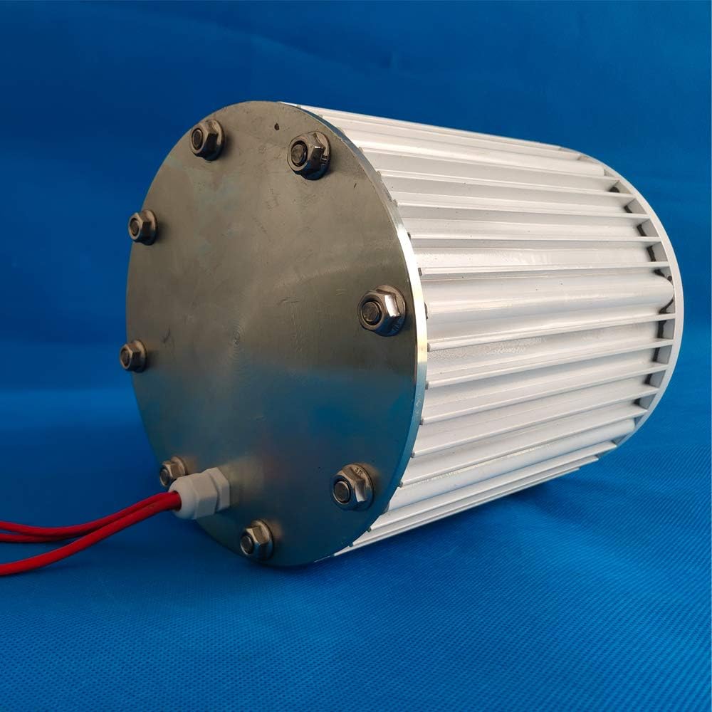 Wind Turbines, 1000W 2000W 3000W 4000W 5000W 10KW 3 Phase Gearless Permanent Magnet Generator 48V AC Alternator Wind Water Turbine,for Hybrid Solar Wind System(Without Base,24V_3000W 300RPM)