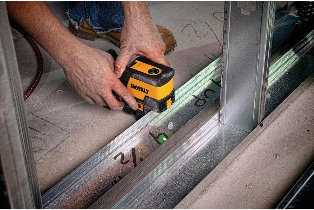 DEWALT Laser Level, Cross Line and Spot Laser, Green (DW0822CG)
