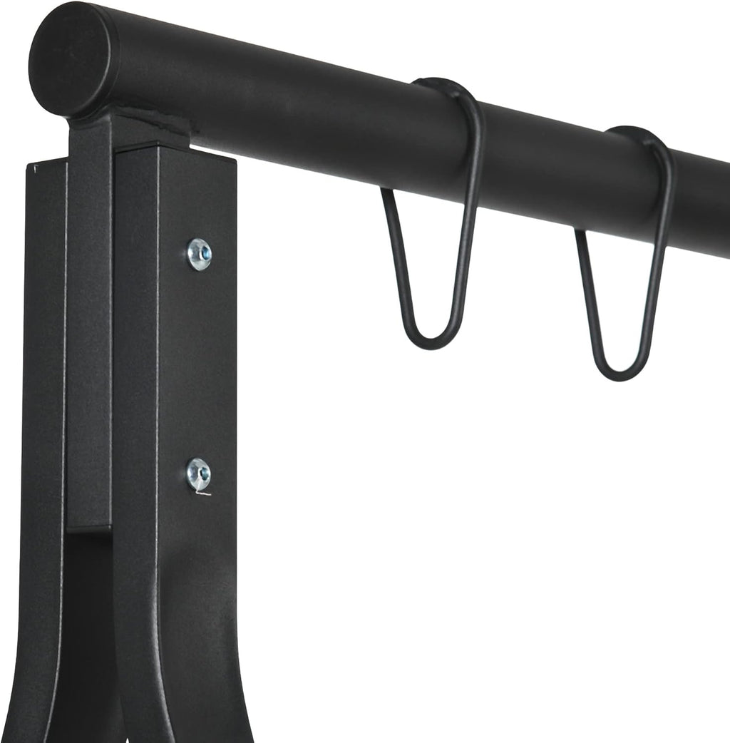 Metal Porch Swing Stand, Heavy Duty Swing e, Hanging Chair Stand Only, 528 LBS Weight Capacity, for Backyard, Patio, Lawn, Playground, Black