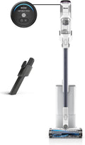 SHARK IW3525Q Detect Pro Auto-Empty System - Lightweight Cordless Stick Vacuum for Pet Hair with HEPA Filter, Odor Neutralizer, Portable Handheld, Charging Dock, Tools (Renewed) (White + Silver)