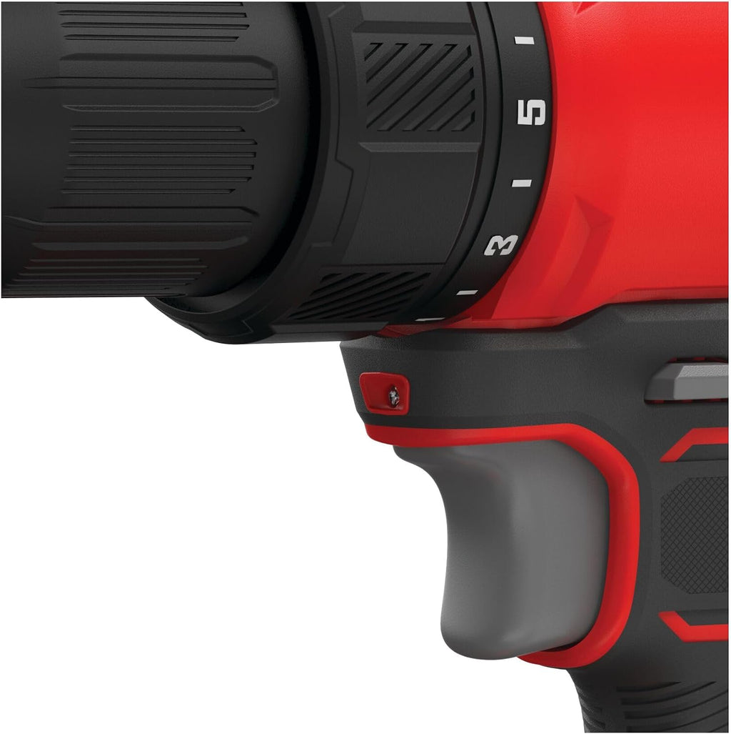 CRAFTSMAN V20 Cordless Drill/Driver Kit, 1/2 inch, Battery and Charger Included (CMCD701C2)