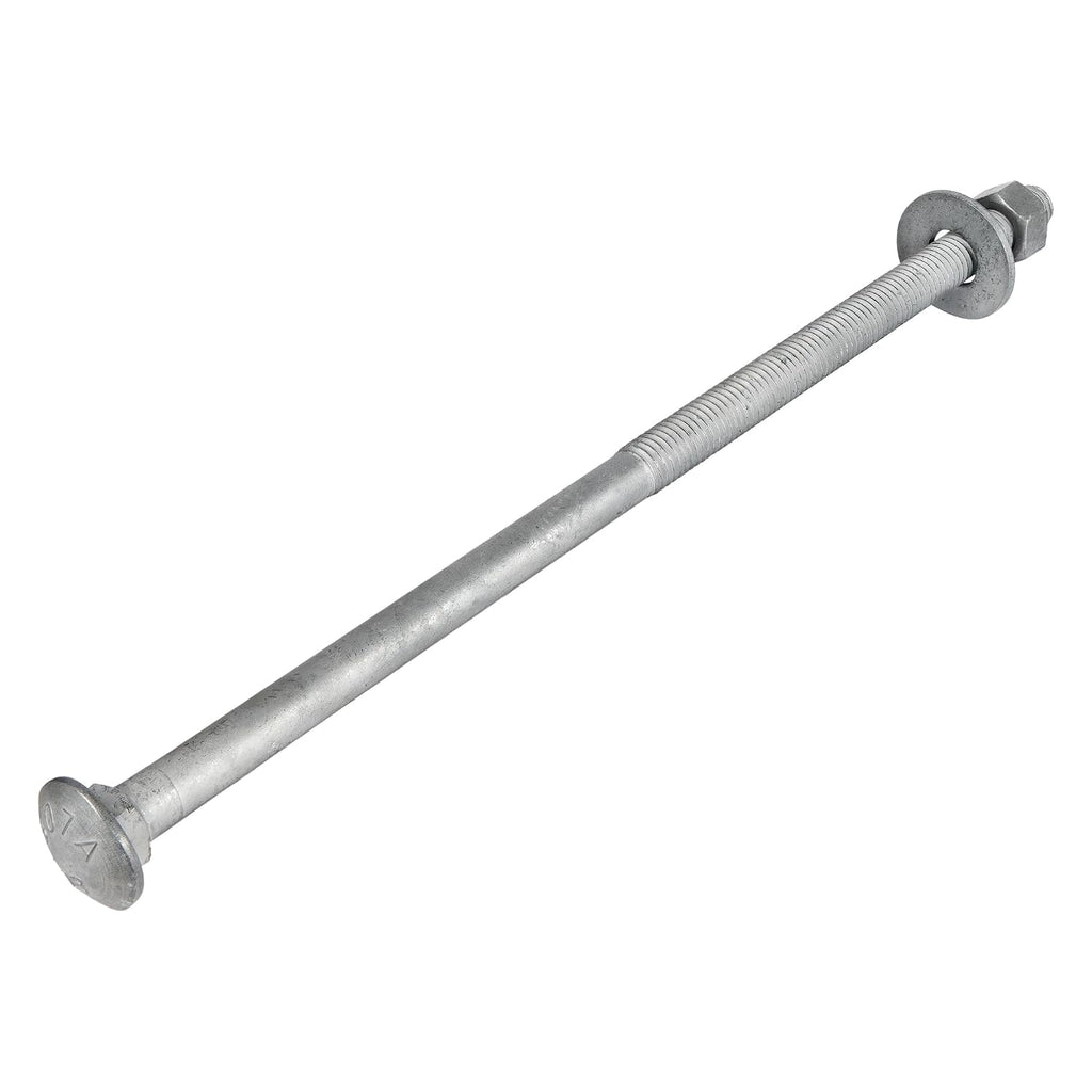 5/8' x 12' (25 pk) Hot Dip Galvanized 307A Carriage Bolt, Washer, Nut Kit by Makers Bolt