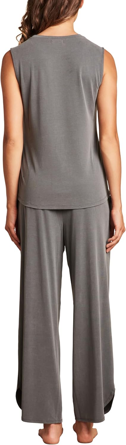 Barefoot Dreams Sand Washed Jersey Cropped Wide Leg Pant Set