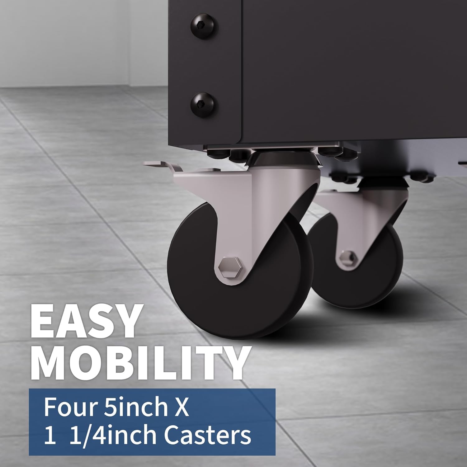 4 Drawer Tool Cart on Wheels - Drawer Rolling Cart with Locking Drawers, Heavy Duty Metal, 4 Tiers Shelves, Tool Storage Organizer.