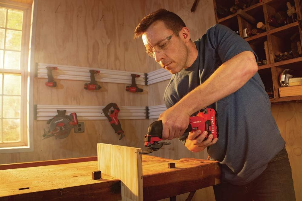 CRAFTSMAN V20 Cordless Multi-Tool, Oscillating Tool Kit, 16 Piece Kit with Blades, Sand Paper, Battery and Charger Included (CMCE500D1)