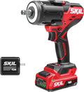 SKIL PWR CORE 20 Brushless 20V 1/2-Inch Mid-Torque Impact Wrench with Three Speed Selection, Includes 2.0Ah USB-C Battery and 45W USB-C Charger - IW5761B-1C