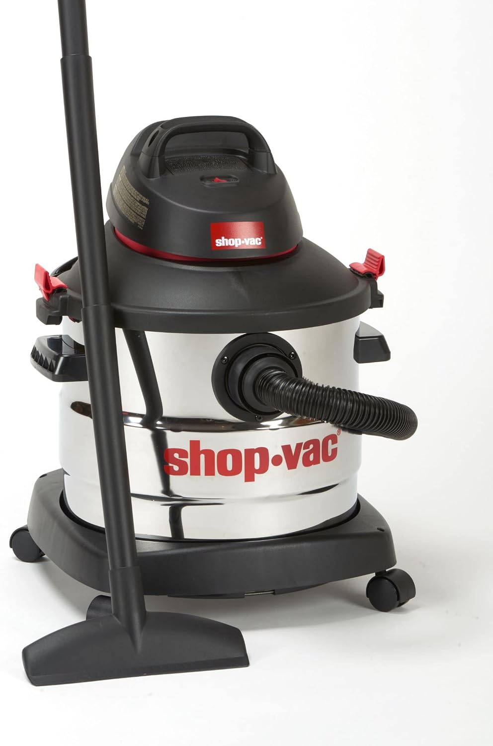 Shop-Vac 5989405 8 Gallon Wet/Dry Vacuum, 6.0 Peak HP, Stainless Steel, 12 Ft Hose, Ideal for Home & Commercial Use
