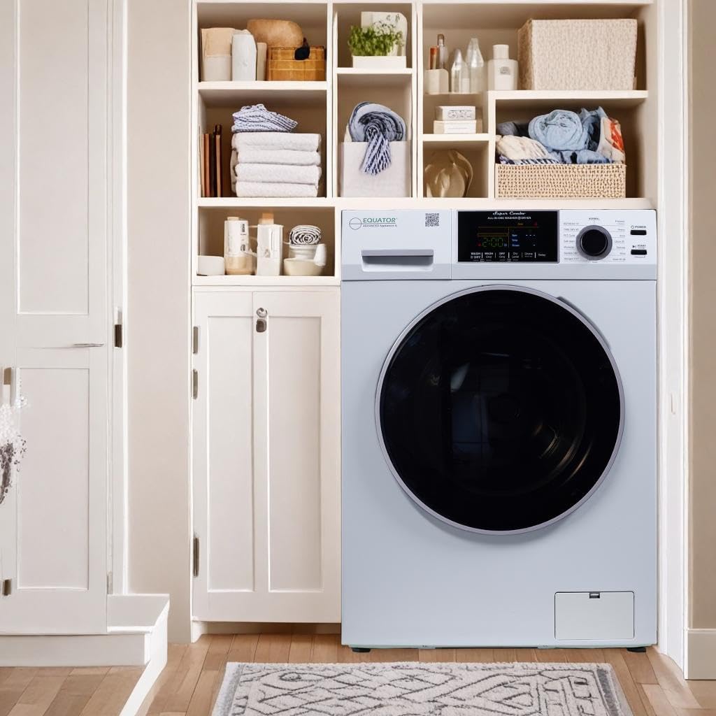 Equator All-in-one Washer Dryer Ventless FULLY BUILTIN 0-CLEARANCE 1.62cf/15lbs 110V 1400RPM