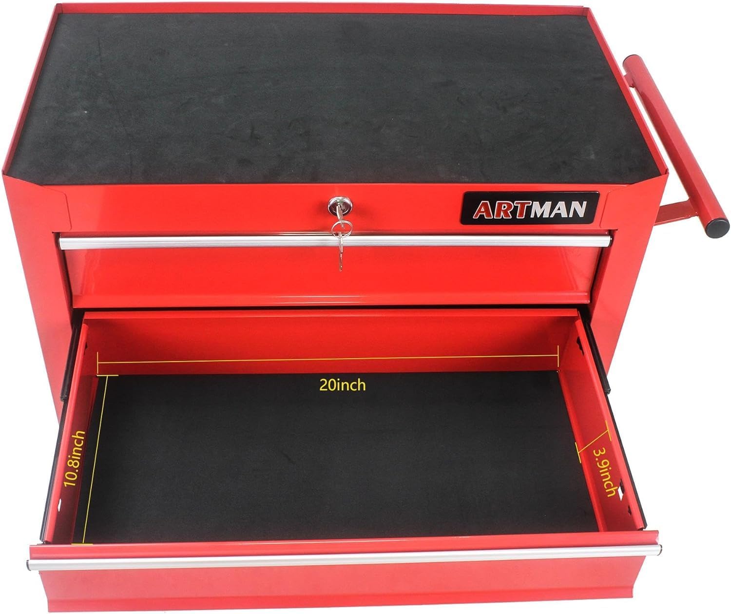 5 Large Drawers Rolling Tool Cart on Wheels, Trolley Organizer Tool Case Tool Chest, Multifunctional Tool Storage Tool Box for Workshop, Garage, Warehouse RED