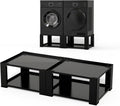 Washer and Dryer Pedestals Set of 2- Fit 27 and 28 Inch, Laundry Pedestal for Washer and Dryer , Alloy Steel Washing Machine Stand Raiser, Washer and Dryer Stand 15.75'' Height Black
