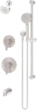 Solarity HydroMersion Double Handle Tub and Shower Trim Kit with Hand Spray in Satin Nickel
