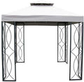 Garden Winds Reinforced RipLock 350 Replacement Canopy Top Cover Compatible with Garden Treasures 8' x 8' Gazebo Models S-582D, S-582DN - Beige