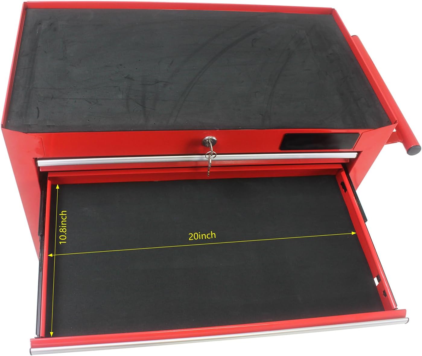 7 Drawer Rolling Tool Chest,Tool Cabinet on Wheels with Locking System,Rolling Tool Box Organizer Tool Case,Multifunctional Tool Cart Mechanic Tool Storage Cabinet for Garage,Wareh red One Size