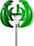 Windmill Generator, 3000W Vertical Wind Turbine 12V 24V 48V Small Windmill Free Energy Household Farm Low Wind Speed Starting Wind Turbines (Color : Green, Size : 12V)