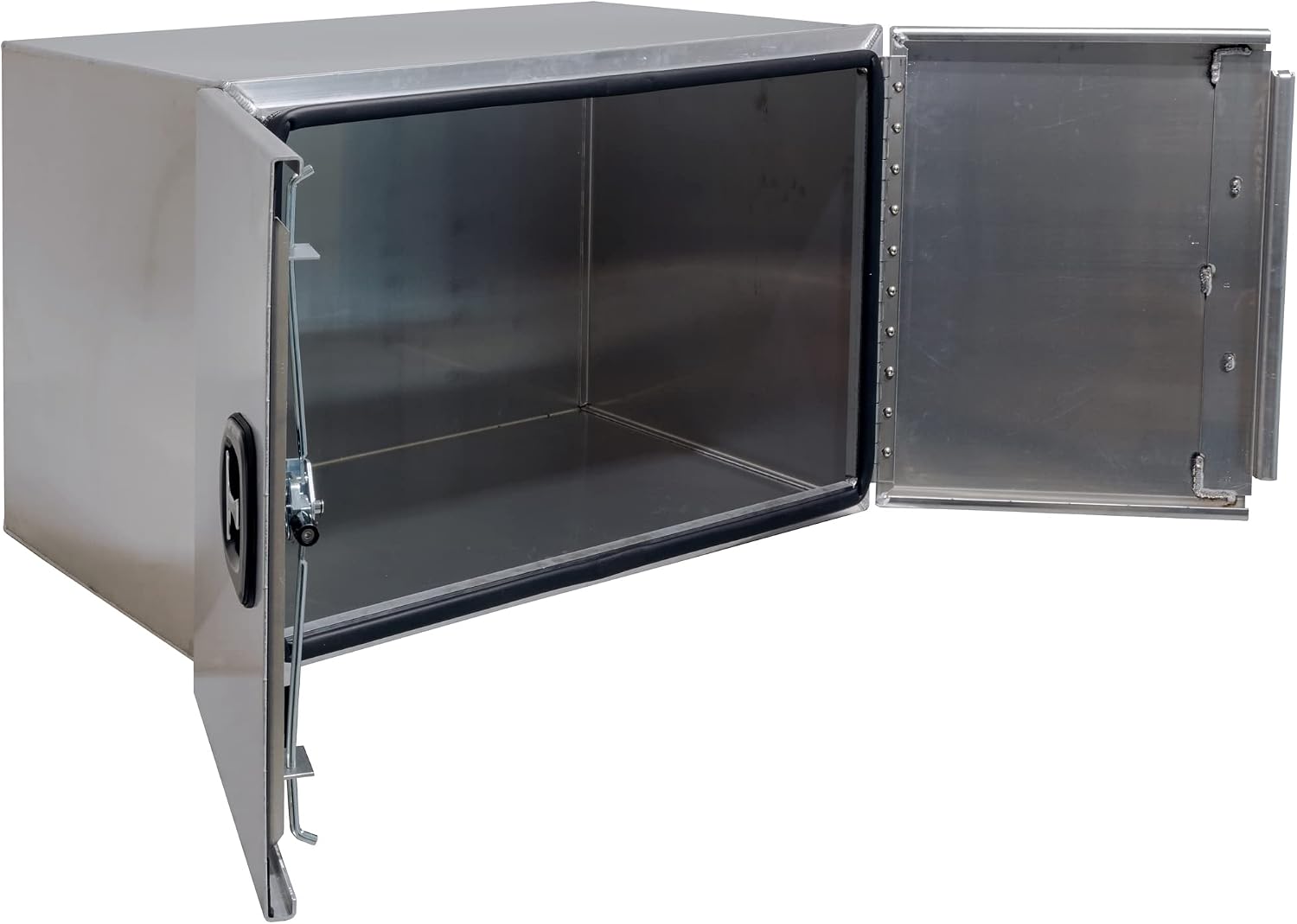 Buyers Products 1705435 Silver Pro Series Smooth Aluminum Underbody Truck Box with Barn Door, 24x24x36 Inch, Durable Vehicle Tool Box for Storage and Organization